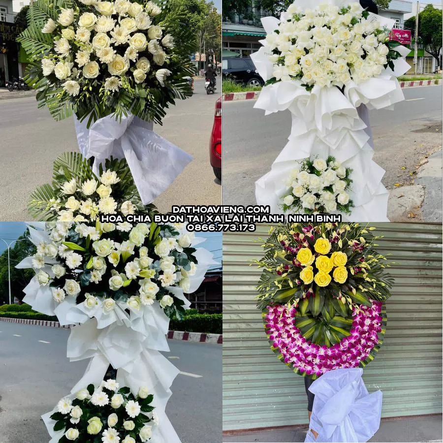 Mẫu hoa chia buồn tham khảo tại Xã Lai Thành, Ninh Bình