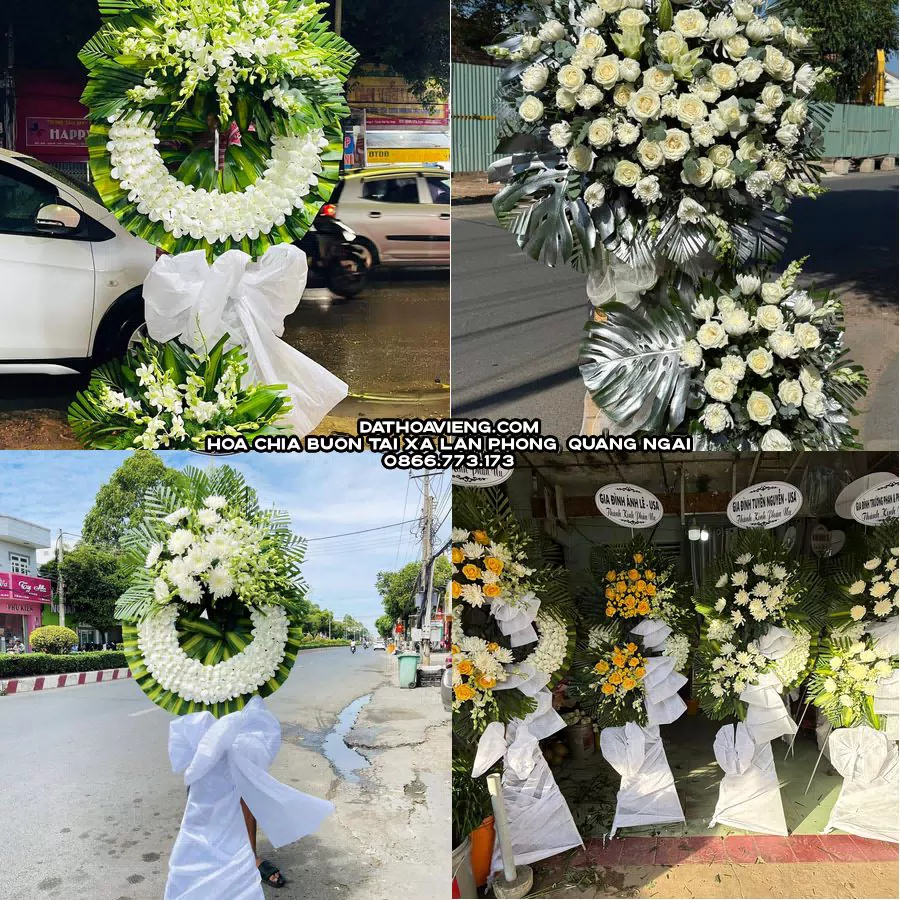 Mẫu hoa chia buồn tham khảo tại Xã Lân Phong, Quảng Ngãi
