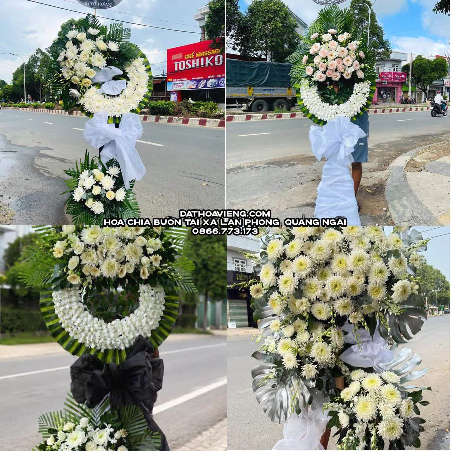 Mẫu hoa chia buồn tham khảo tại Xã Lân Phong, Quảng Ngãi