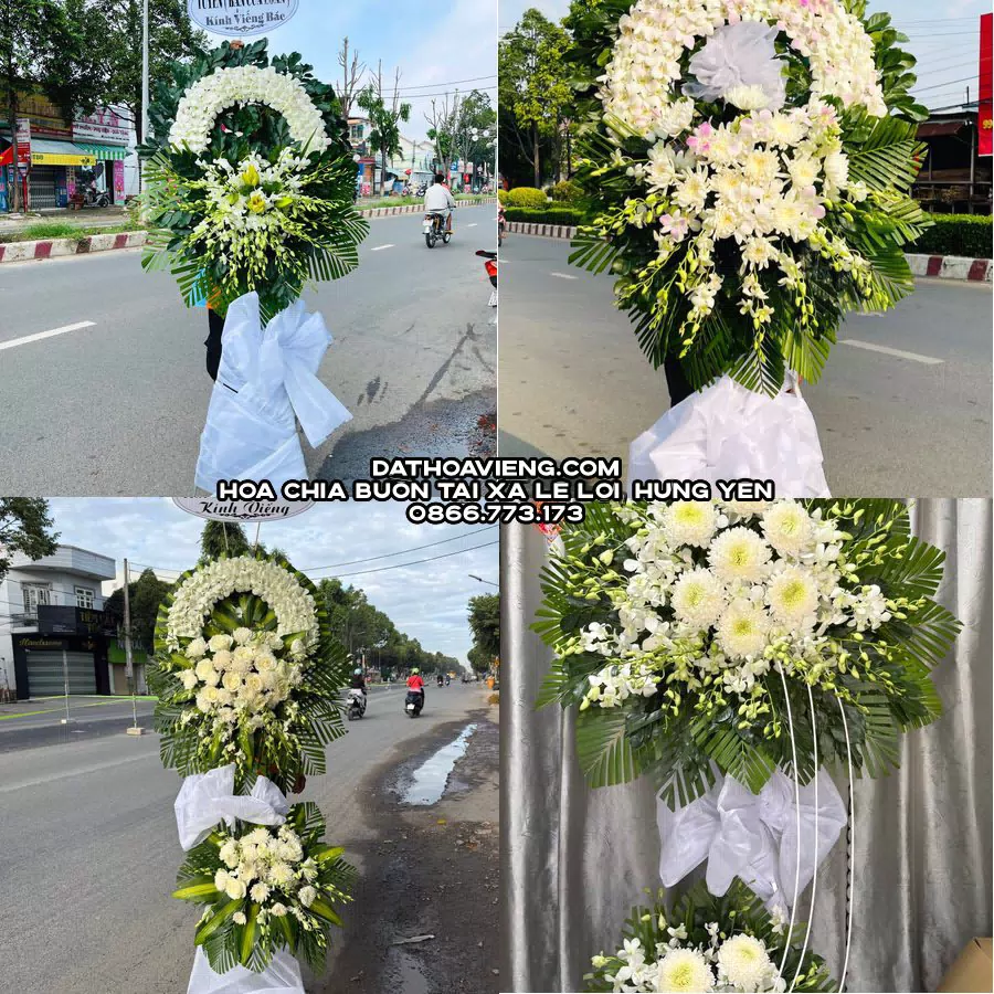 Mẫu hoa chia buồn tham khảo tại Xã Lê Lợi, Hưng Yên