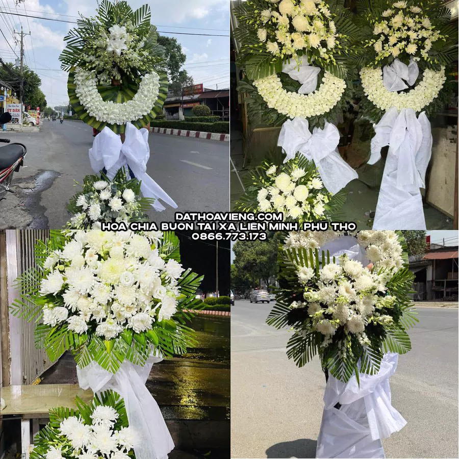 Mẫu hoa chia buồn tham khảo tại Xã Liên Minh, Phú Thọ