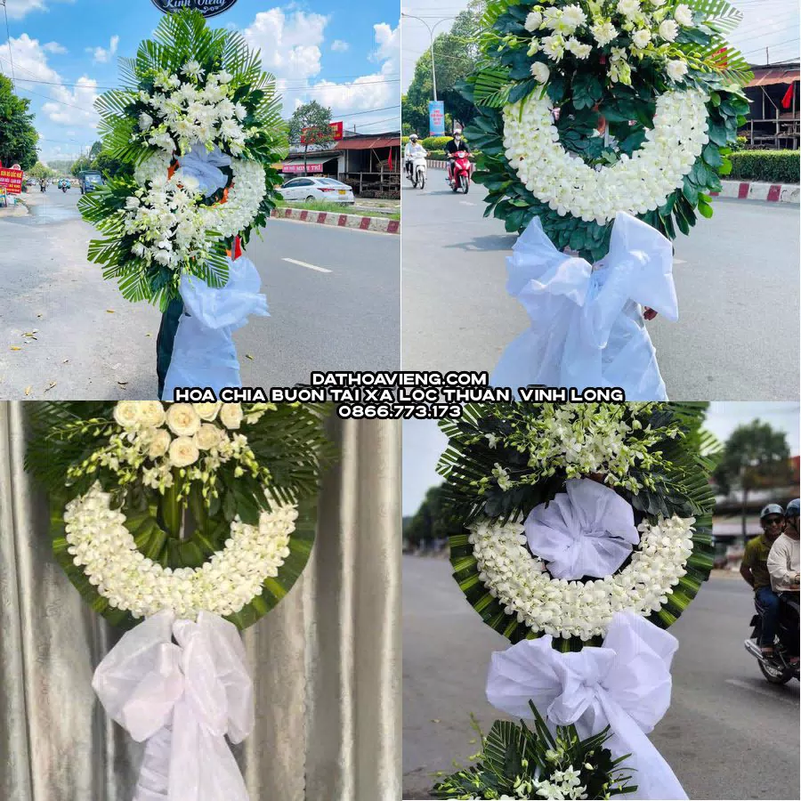 Mẫu hoa chia buồn tham khảo tại Xã Lộc Thuận, Vĩnh Long