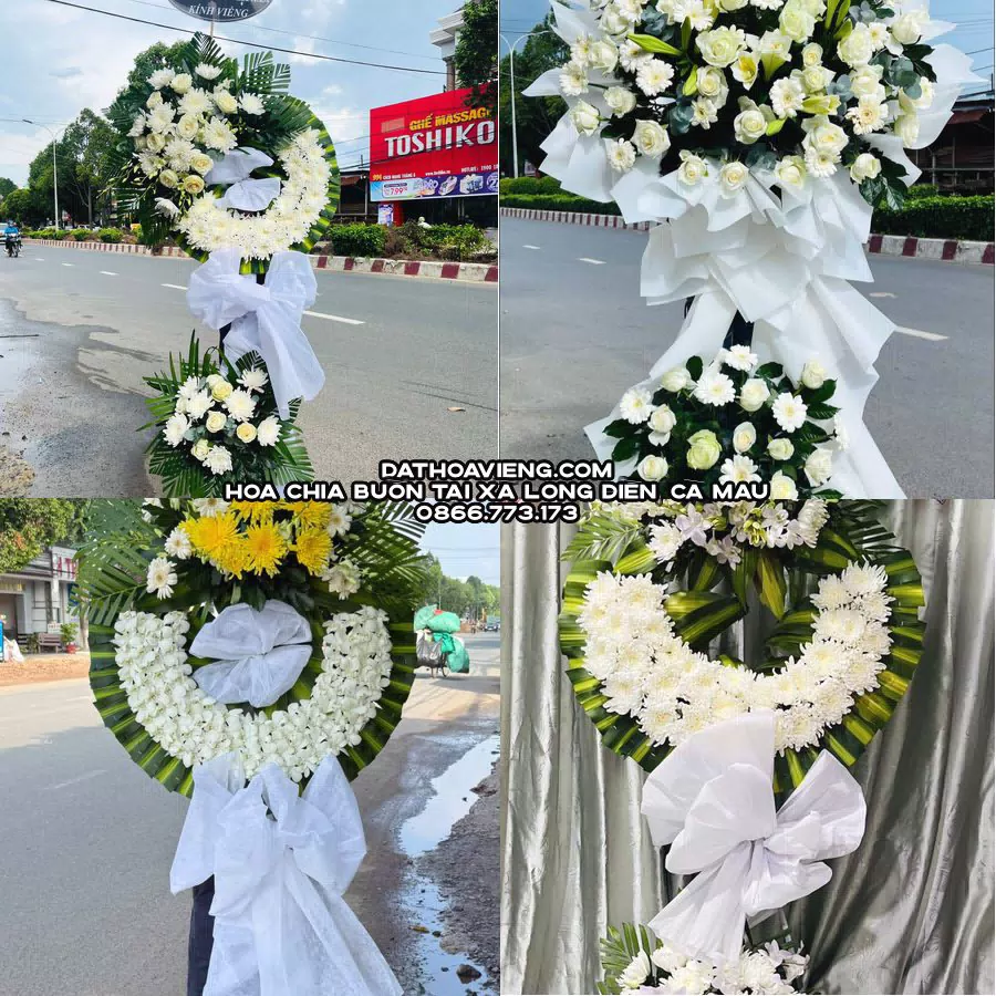 Mẫu hoa chia buồn tham khảo tại Xã Long Điền, Cà Mau