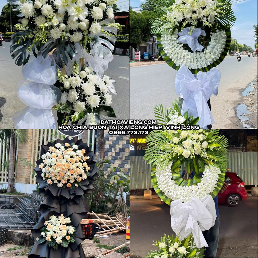 Mẫu hoa chia buồn tham khảo tại Xã Long Hiệp, Vĩnh Long