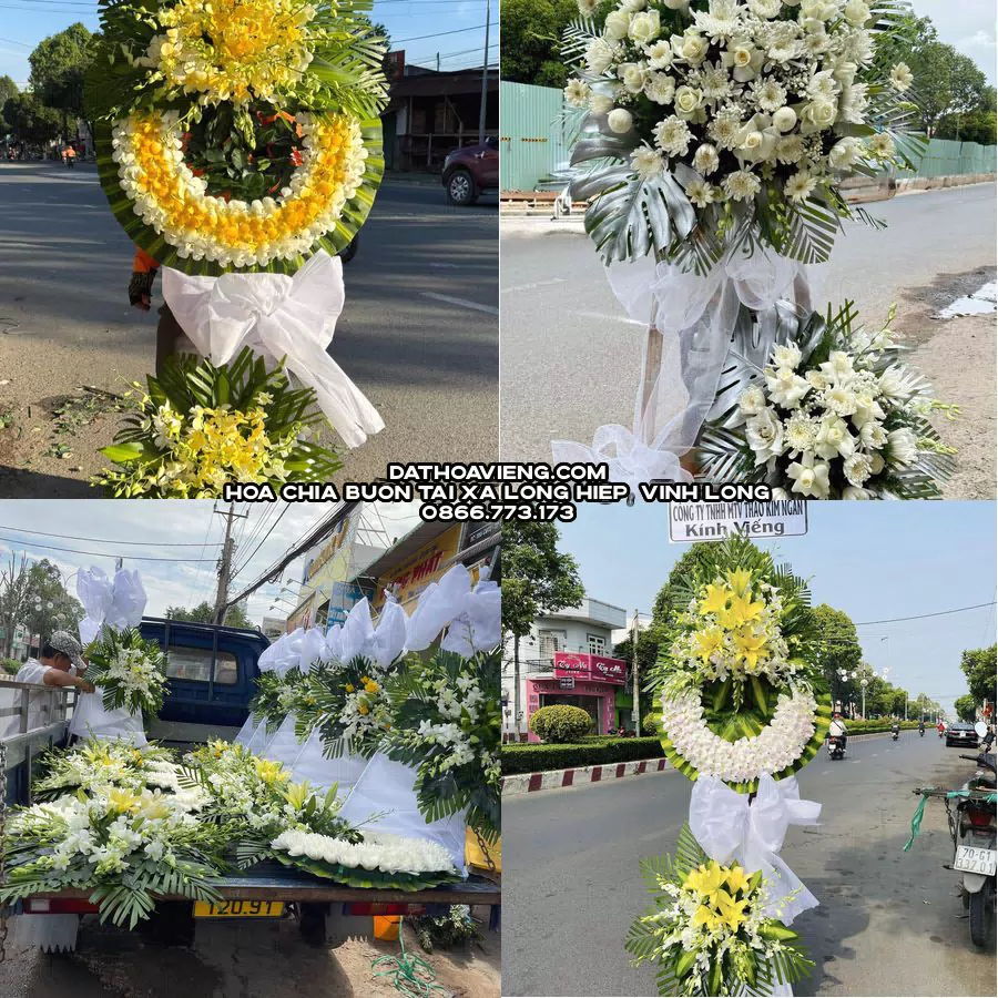 Mẫu hoa chia buồn tham khảo tại Xã Long Hiệp, Vĩnh Long