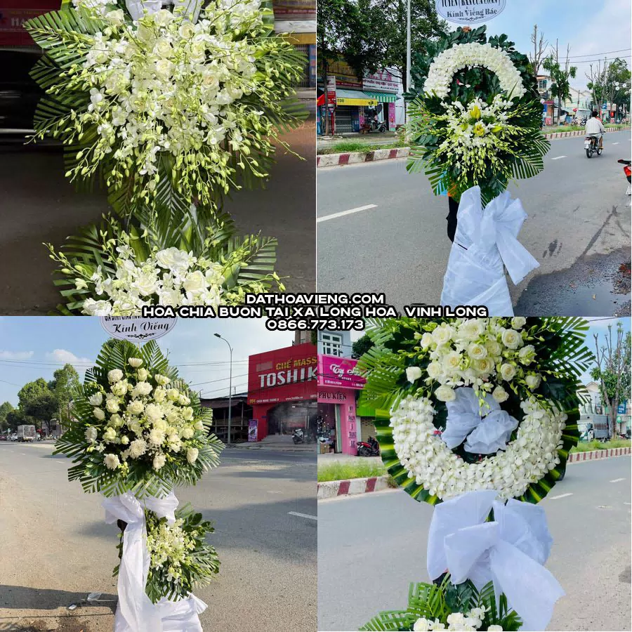 Mẫu hoa chia buồn tham khảo tại Xã Long Hòa, Vĩnh Long