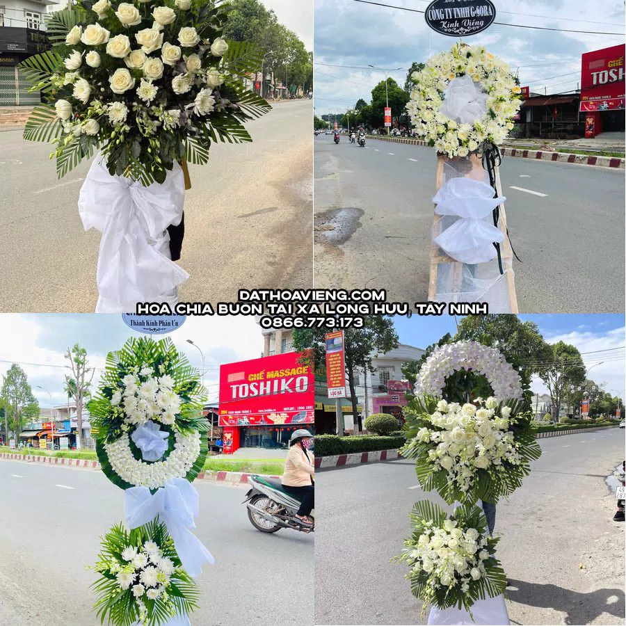 Mẫu hoa chia buồn tham khảo tại Xã Long Hựu, Tây Ninh