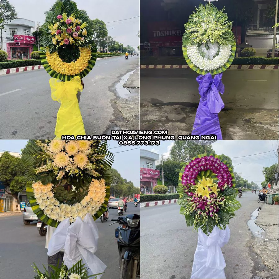 Mẫu hoa chia buồn tham khảo tại Xã Long Phụng, Quảng Ngãi