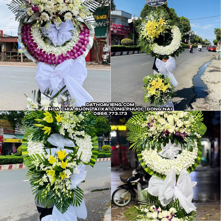 Mẫu hoa chia buồn tham khảo tại Xã Long Phước, Đồng Nai