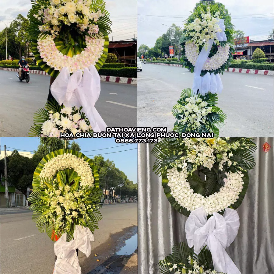 Mẫu hoa chia buồn tham khảo tại Xã Long Phước, Đồng Nai