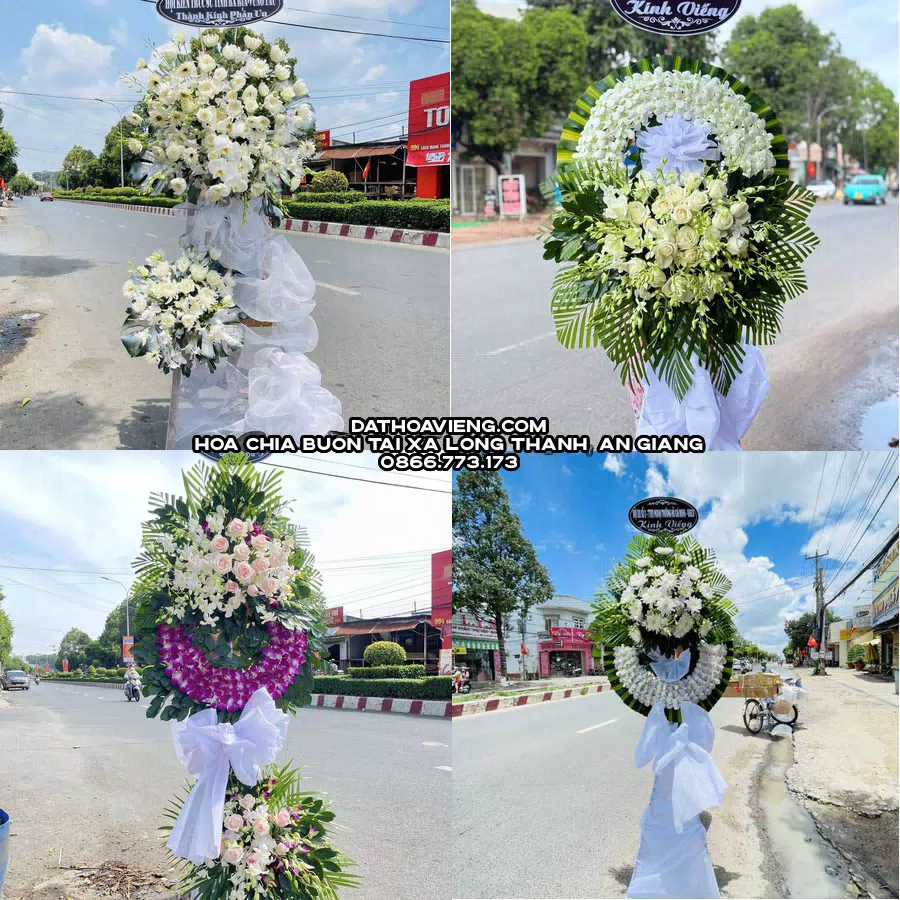Mẫu hoa chia buồn tham khảo tại Xã Long Thạnh, An Giang