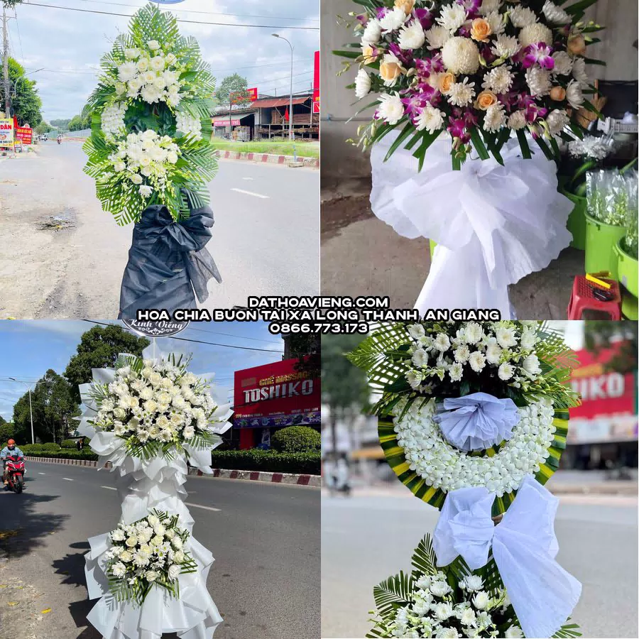 Mẫu hoa chia buồn tham khảo tại Xã Long Thạnh, An Giang