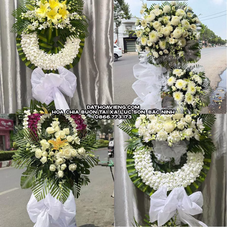 Mẫu hoa chia buồn tham khảo tại Xã Lục Sơn, Bắc Ninh