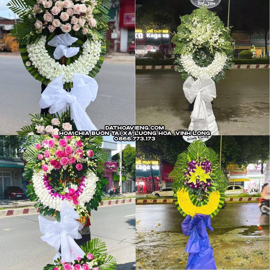Mẫu hoa chia buồn tham khảo tại Xã Lương Hòa, Vĩnh Long