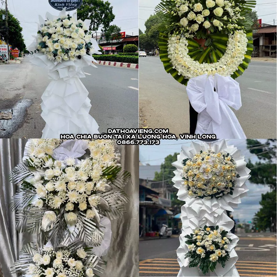 Mẫu hoa chia buồn tham khảo tại Xã Lương Hòa, Vĩnh Long