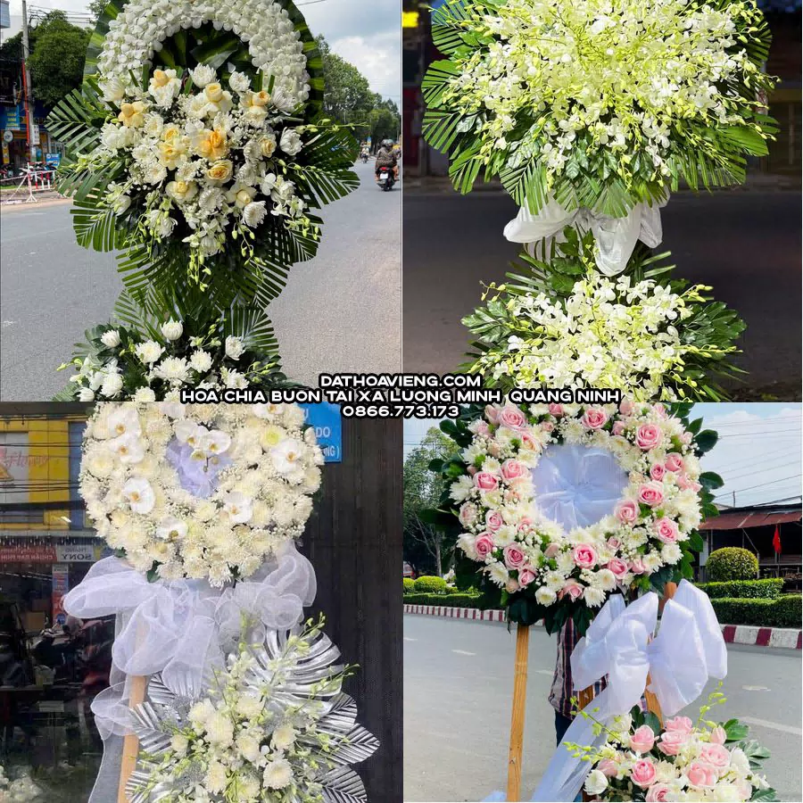 Mẫu hoa chia buồn tham khảo tại Xã Lương Minh, Quảng Ninh