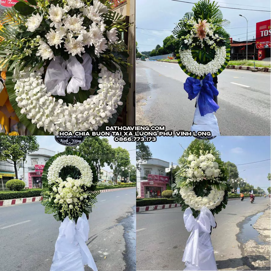 Mẫu hoa chia buồn tham khảo tại Xã Lương Phú, Vĩnh Long