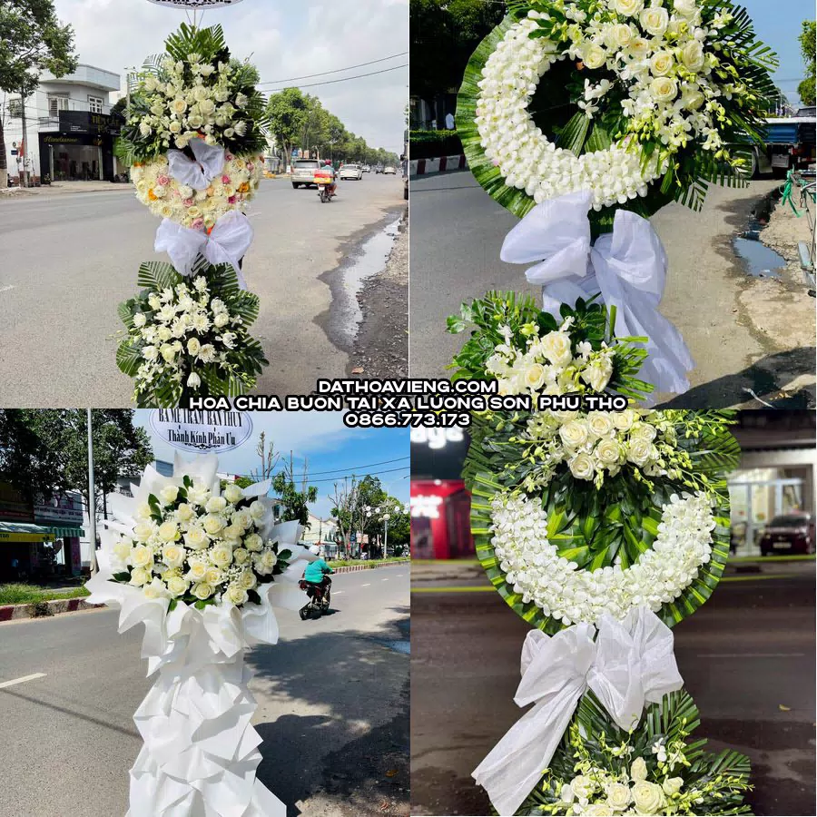 Mẫu hoa chia buồn tham khảo tại Xã Lương Sơn, Phú Thọ