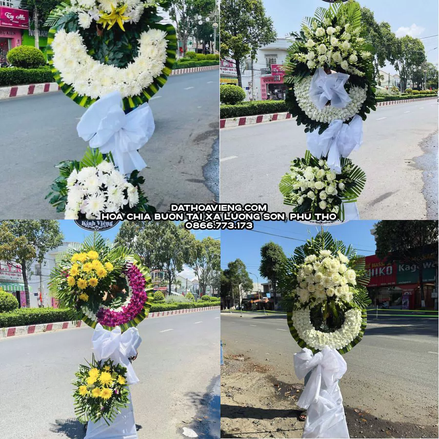 Mẫu hoa chia buồn tham khảo tại Xã Lương Sơn, Phú Thọ
