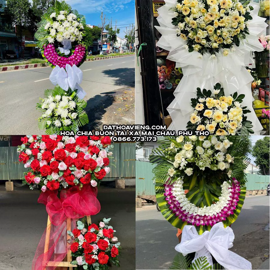 Mẫu hoa chia buồn tham khảo tại Xã Mai Châu, Phú Thọ