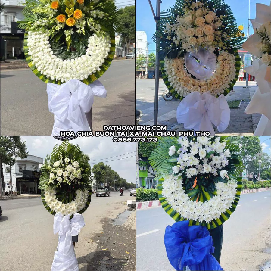 Mẫu hoa chia buồn tham khảo tại Xã Mai Châu, Phú Thọ