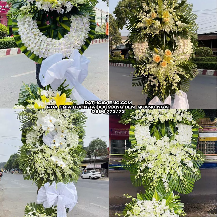 Mẫu hoa chia buồn tham khảo tại Xã Măng Đen, Quảng Ngãi
