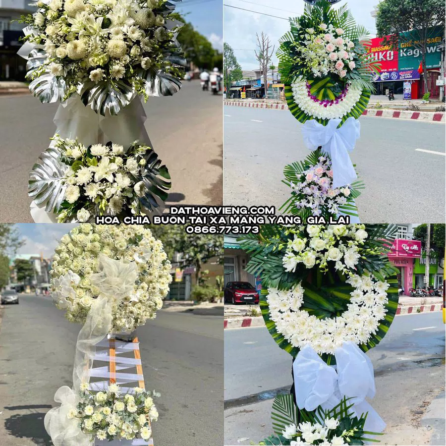 Mẫu hoa chia buồn tham khảo tại Xã Mang Yang, Gia Lai