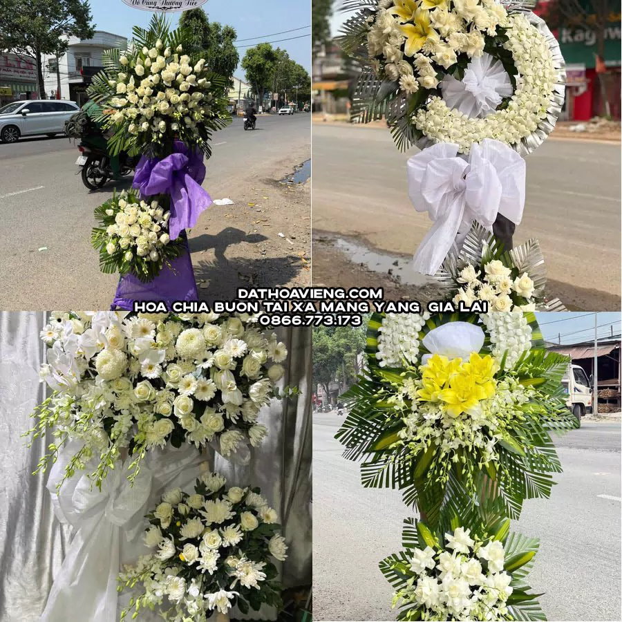 Mẫu hoa chia buồn tham khảo tại Xã Mang Yang, Gia Lai