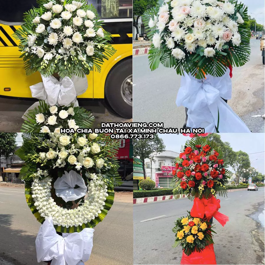 Mẫu hoa chia buồn tham khảo tại Xã Minh Châu, Hà Nội