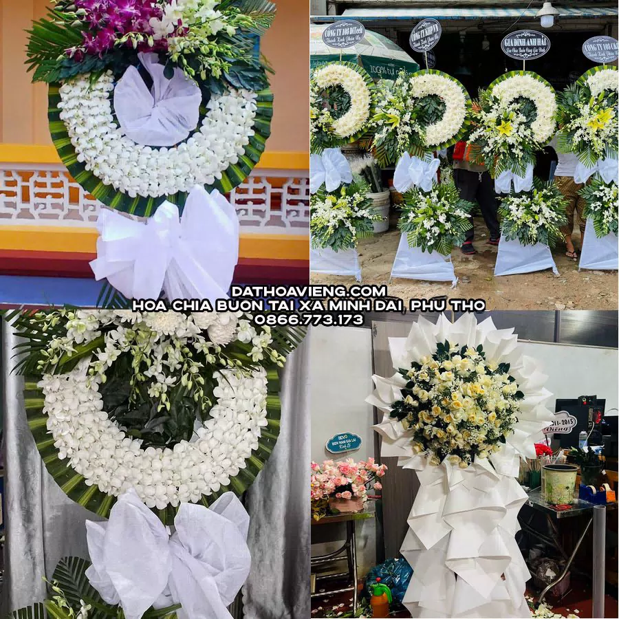 Mẫu hoa chia buồn tham khảo tại Xã Minh Đài, Phú Thọ