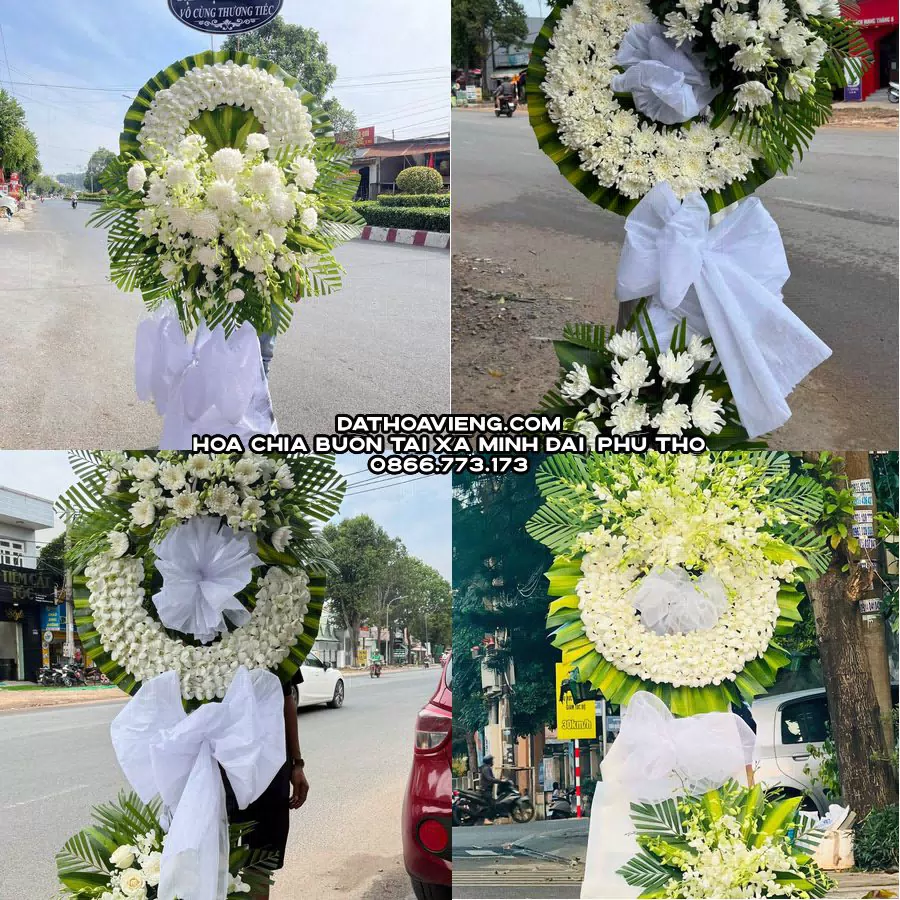 Mẫu hoa chia buồn tham khảo tại Xã Minh Đài, Phú Thọ