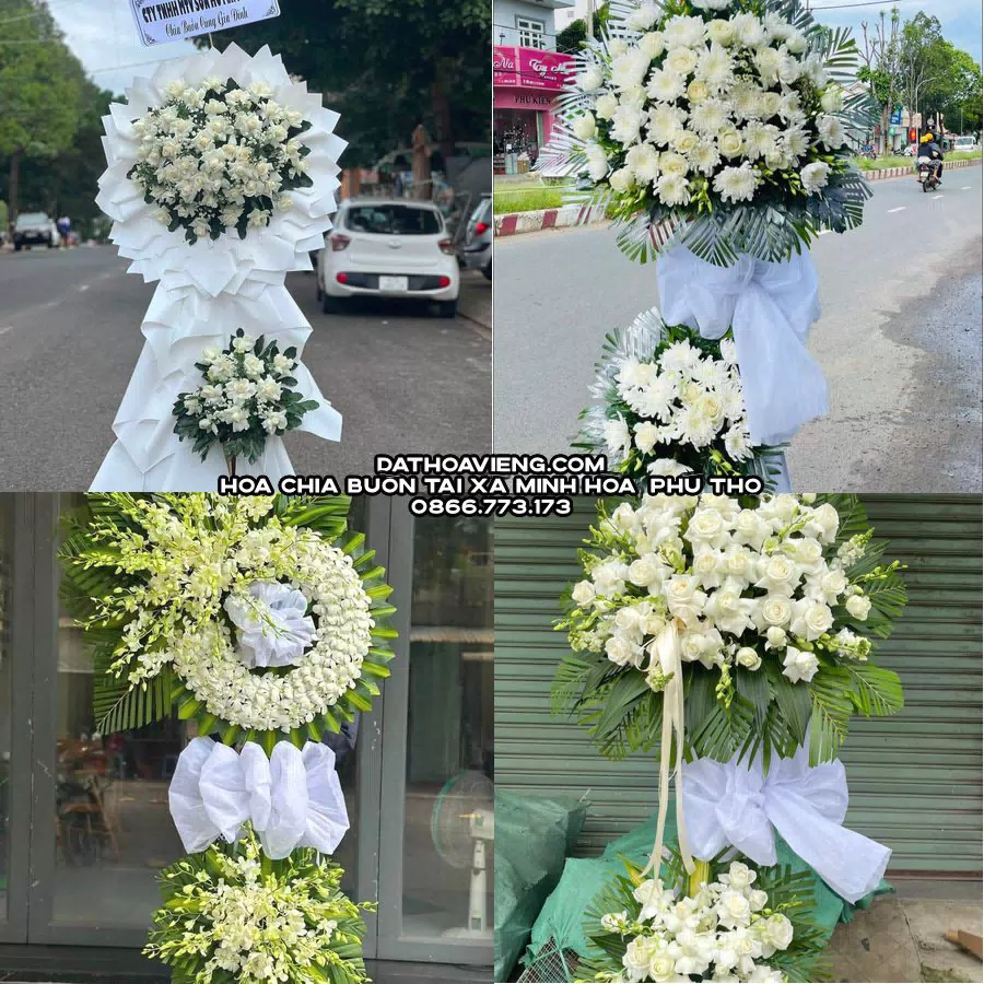 Mẫu hoa chia buồn tham khảo tại Xã Minh Hòa, Phú Thọ