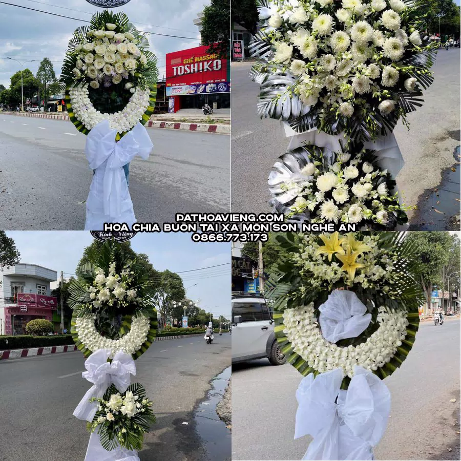 Mẫu hoa chia buồn tham khảo tại Xã Môn Sơn, Nghệ An