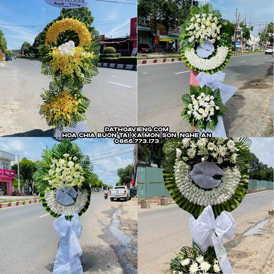 Mẫu hoa chia buồn tham khảo tại Xã Môn Sơn, Nghệ An