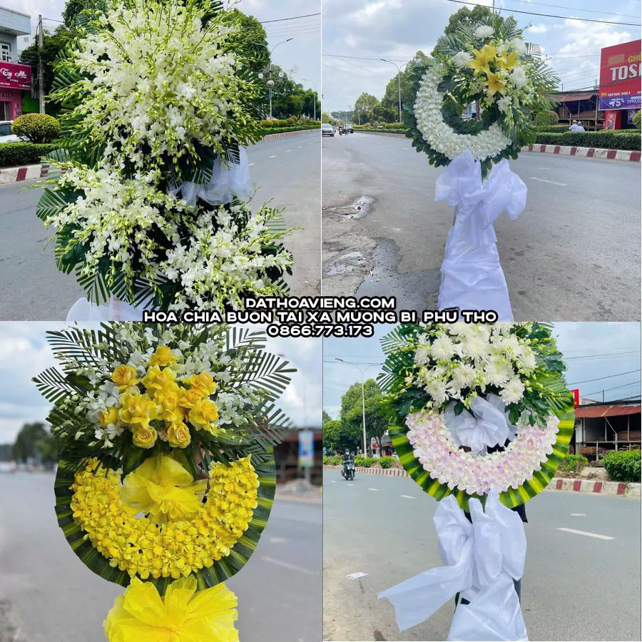 Mẫu hoa chia buồn tham khảo tại Xã Mường Bi, Phú Thọ