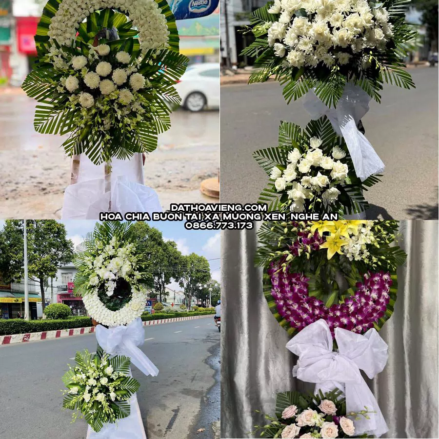 Mẫu hoa chia buồn tham khảo tại Xã Mường Xén, Nghệ An