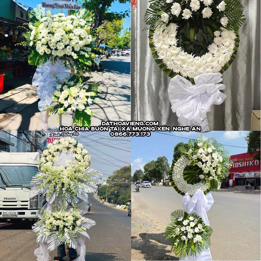 Mẫu hoa chia buồn tham khảo tại Xã Mường Xén, Nghệ An