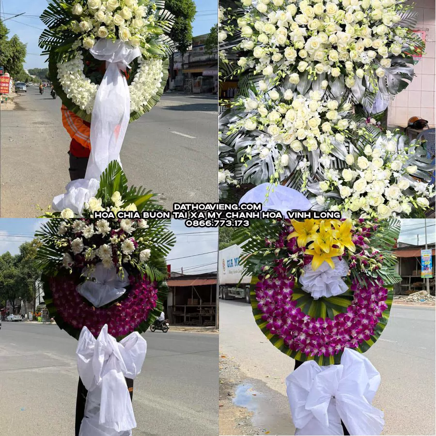 Mẫu hoa chia buồn tham khảo tại Xã Mỹ Chánh Hòa, Vĩnh Long