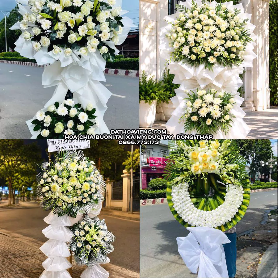 Mẫu hoa chia buồn tham khảo tại Xã Mỹ Đức Tây, Đồng Tháp
