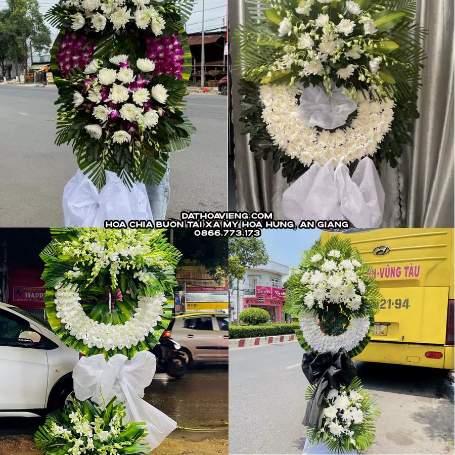 Mẫu hoa chia buồn tham khảo tại Xã Mỹ Hòa Hưng, An Giang