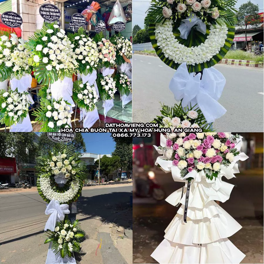 Mẫu hoa chia buồn tham khảo tại Xã Mỹ Hòa Hưng, An Giang