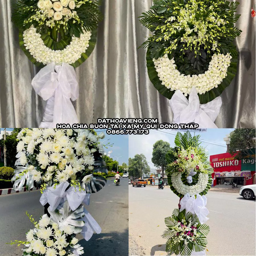 Mẫu hoa chia buồn tham khảo tại Xã Mỹ Quí, Đồng Tháp