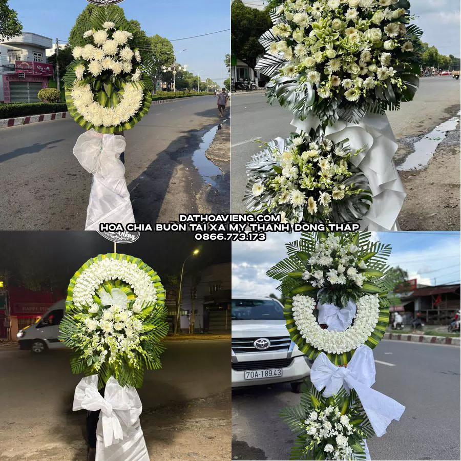 Mẫu hoa chia buồn tham khảo tại Xã Mỹ Thành, Đồng Tháp