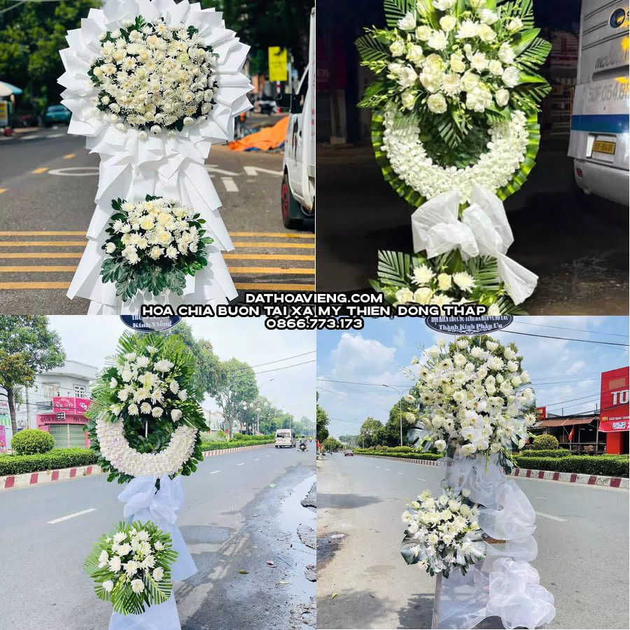 Mẫu hoa chia buồn tham khảo tại Xã Mỹ Thiện, Đồng Tháp