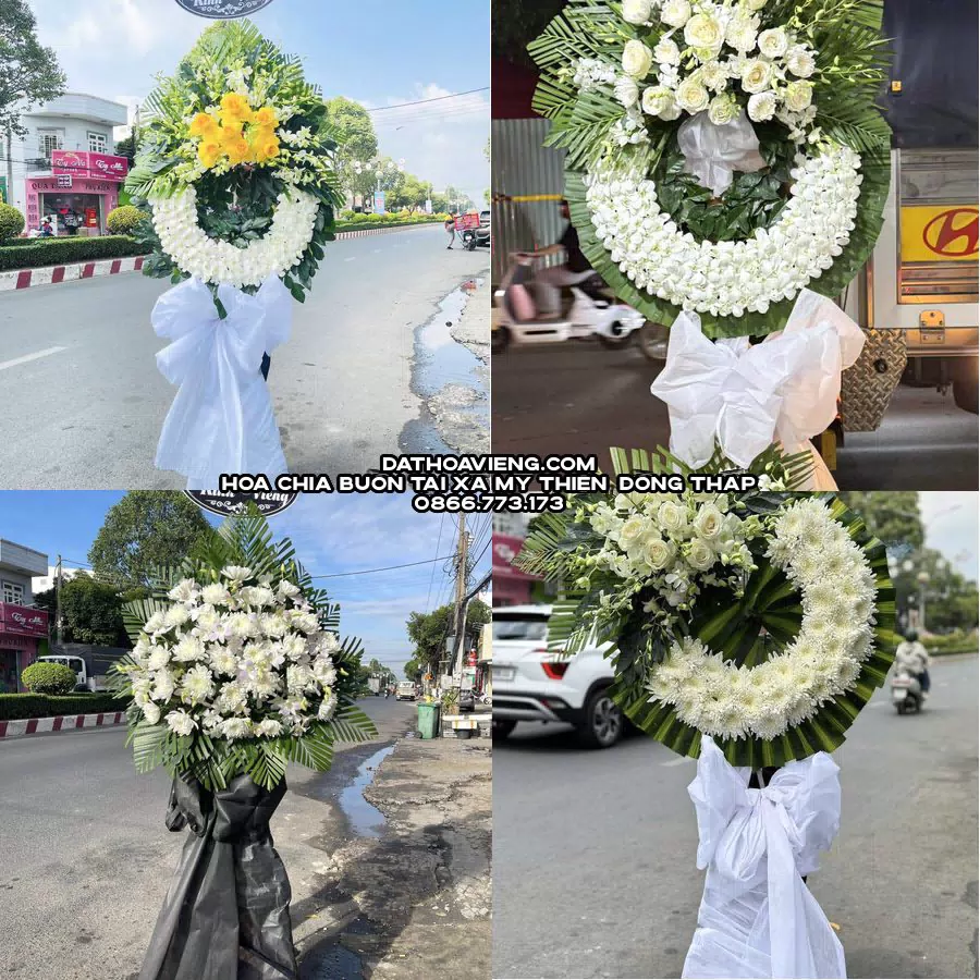 Mẫu hoa chia buồn tham khảo tại Xã Mỹ Thiện, Đồng Tháp