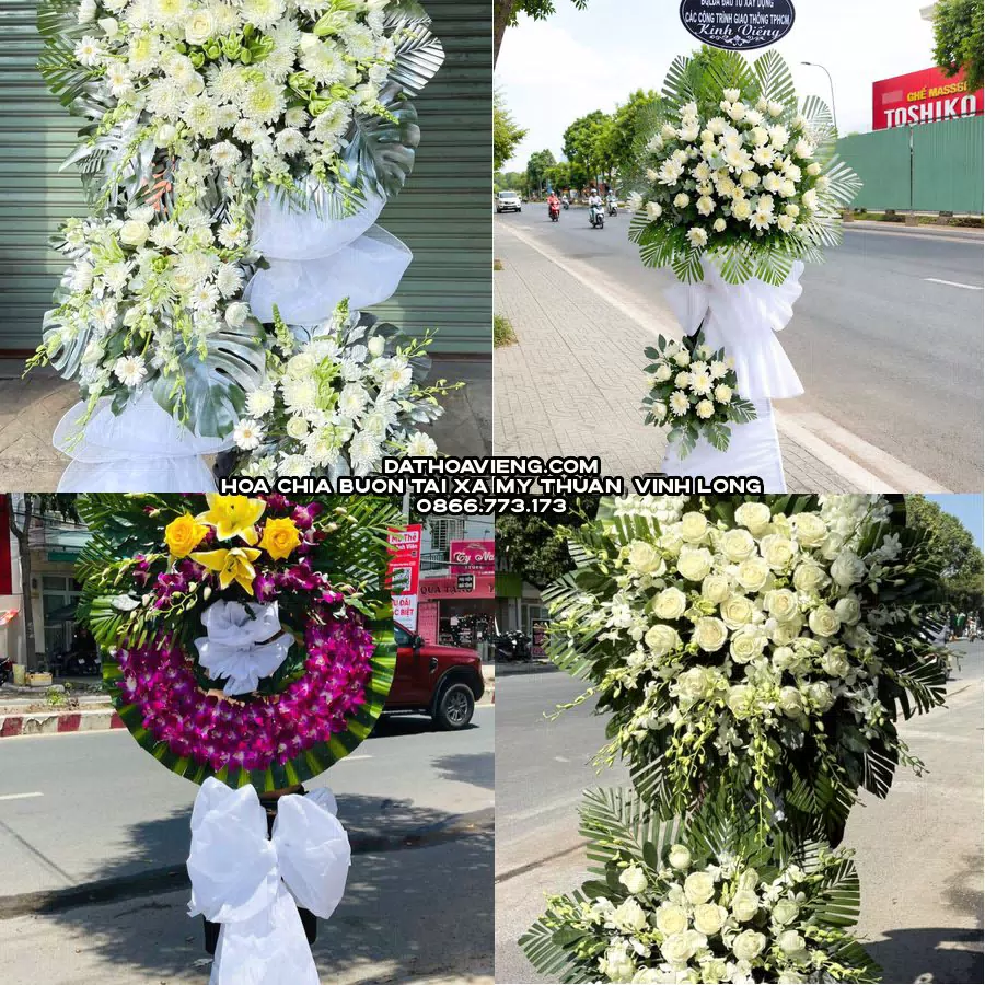 Mẫu hoa chia buồn tham khảo tại Xã Mỹ Thuận, Vĩnh Long