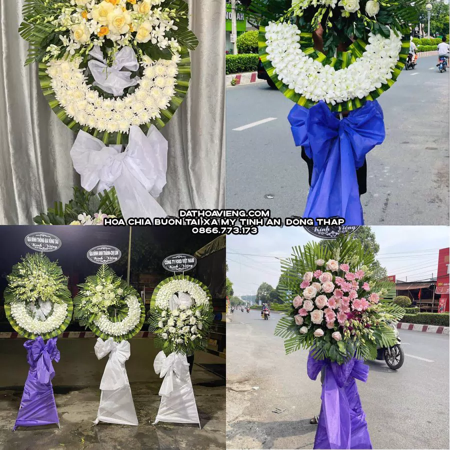 Mẫu hoa chia buồn tham khảo tại Xã Mỹ Tịnh An, Đồng Tháp