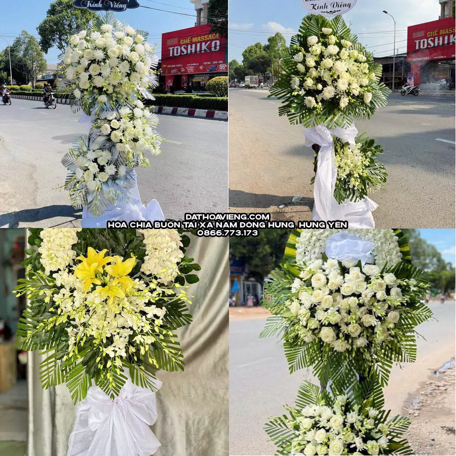 Mẫu hoa chia buồn tham khảo tại Xã Nam Đông Hưng, Hưng Yên