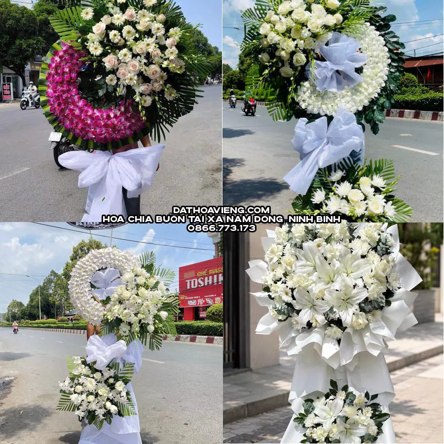 Mẫu hoa chia buồn tham khảo tại Xã Nam Đồng, Ninh Bình