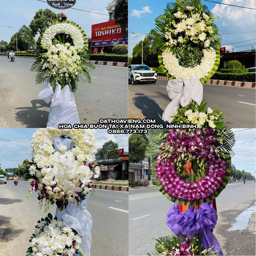 Mẫu hoa chia buồn tham khảo tại Xã Nam Đồng, Ninh Bình